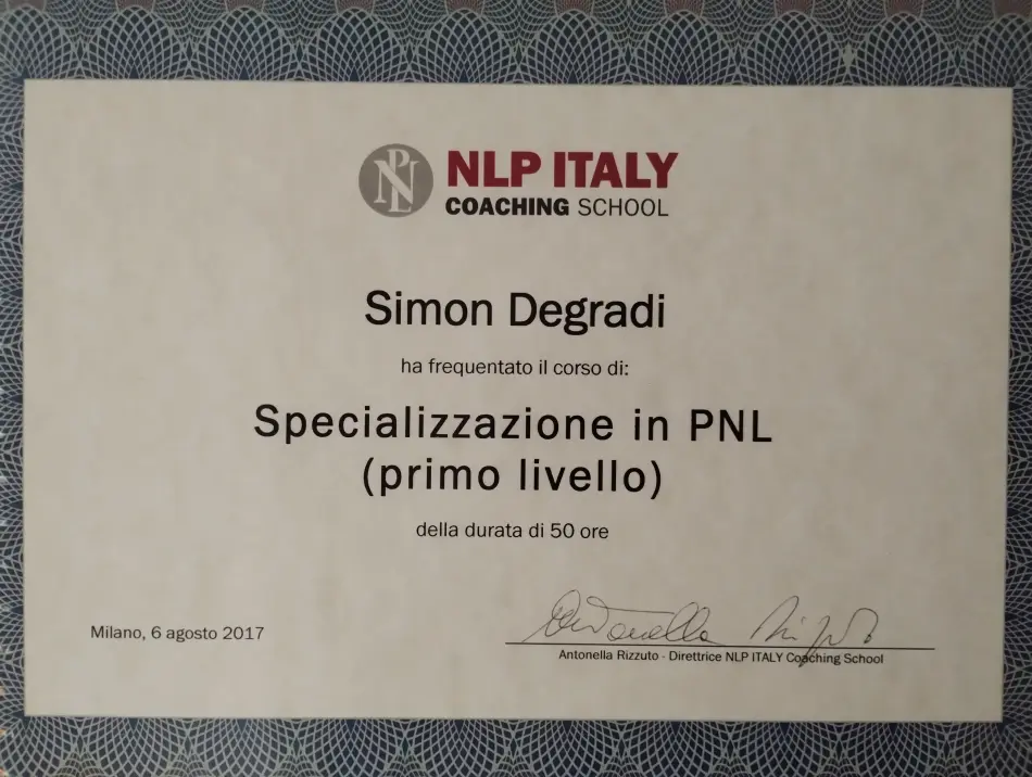 attestato nlp italy